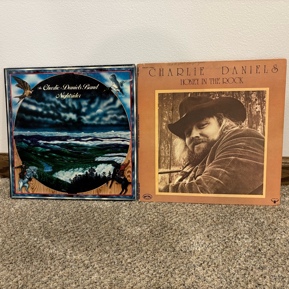 2 Charlie Daniels Band Orig Vinyl Album LPs Nightrider/Honey Tested Very Good